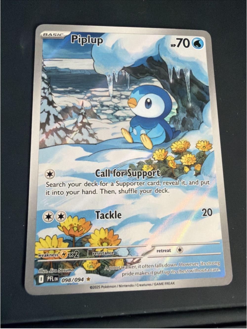 Piplup - Holo Illustration Rare ME02: Phantasmal Flames 098/094 NM